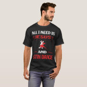 Grappige Jezus Latijn Dans T-shirt (Voorkant volledig)