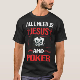 Grappige Jezus Poker T-shirt