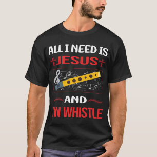 Grappige Jezus Tin Whistle Flageolet T-shirt