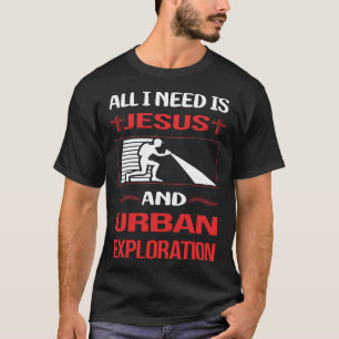 Grappige Jezus Urban Exploration T-shirt