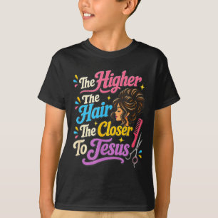 Grappige Jezus volgeling christelijke kapper haar T-shirt