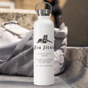 Grappige Jiu Jitsu-definitie Persoonlijk monogra Waterfles