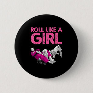 Grappige Jiu Jitsu kunst voor vrouwen meisjes Kind Ronde Button 5,7 Cm