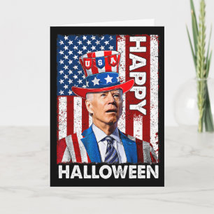 Grappige Joe Biden 4 juli Happy Halloween Amerika Kaart