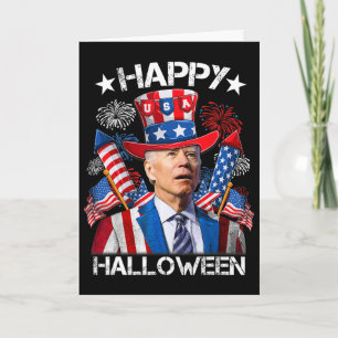 Grappige Joe Biden 4 juli shirt Fijne Halloween Kaart