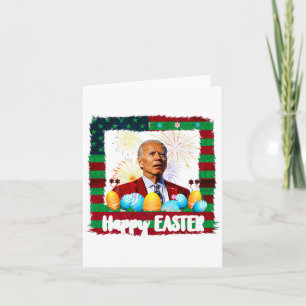 Grappige Joe Biden Gelukkig Pasen Verward 4 juli Kaart