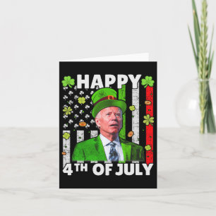 Grappige Joe Biden Gelukkige 4e Juli Verward St Pa Kaart