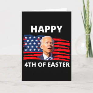 Grappige Joe Biden Gelukkige 4e Pasen Verwarde 4e Kaart