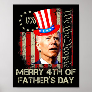 Grappige Joe Biden Gelukkige Vaderdag T-Shirts 4 Poster