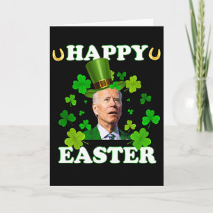 Grappige Joe Biden Pasen Verward St Patricks Dag Kaart