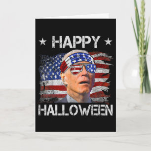 Grappige Joe Biden Vierde 4e Juli Gelukkig Hallowe Kaart