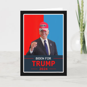 Grappige Joe Biden Voor Trump 2024 Verkiezing Draa Kaart