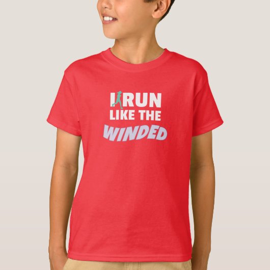 Grappige jogger runner ik loop als de winded runni t-shirt (Voorkant)