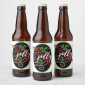 Grappige Jolly Juice Kerstmis Cheer Bier Fles Bier Etiket (Flessen)