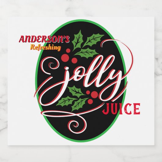 Grappige Jolly Juice Kerstmis Cheer Bier Fles Bier Etiket (Enkel label)