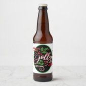 Grappige Jolly Juice Kerstmis Cheer Bier Fles Bier Etiket (Voorkant)