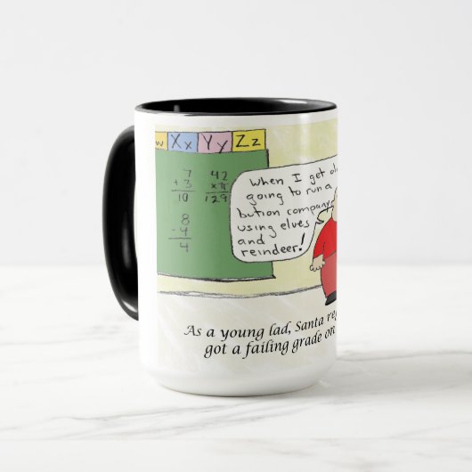 Grappige jonge kerstman Mok (Voorkant links)