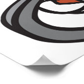 Grappige jongen die eenwieler rijdt poster (Hoek)