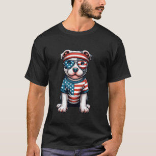 Grappige jongens en meisjes 4 juli met Pit Bulls D T-shirt
