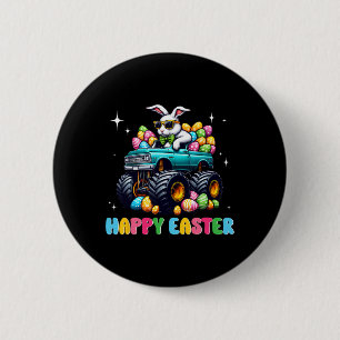 Grappige Jongens Happy Easter Monster Truck Easter Ronde Button 5,7 Cm