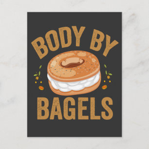 Grappige Joodse Bagel Liefhebber Hanukkah Eet Humo Briefkaart
