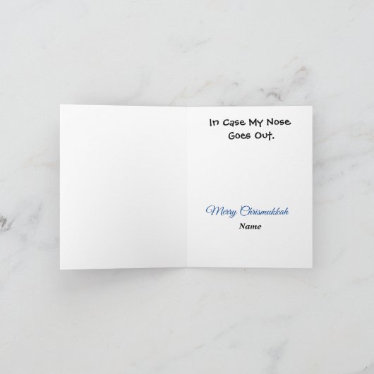 Grappige Joodse Rudolph Chrismukkah kaart (Binnen)