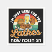 Grappige Joodse Viering Hebreeuws Gelukkig Chanoek Servet (Voorkant)