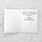 Grappige Jubileum Kaarten: Het delen van de badkam Kaart (Binnen)