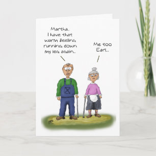 Grappige Jubileum Kaarten: Het delen van de badkam Kaart