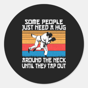Grappige Judo Jiu Jitsu Vechtkunst Humor  Ronde Sticker
