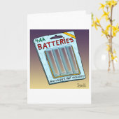 Grappige kaart en cadeau zonder batterijen. (Gele Bloem)