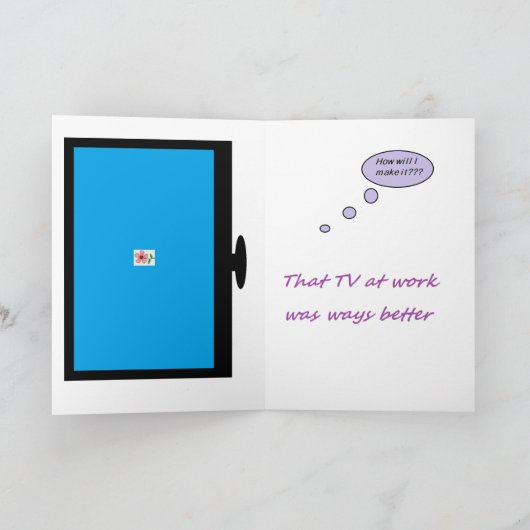 Grappige kaart op pensionering en overtolligheid (Binnen)