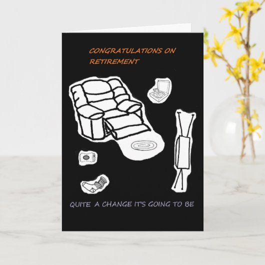 Grappige kaart op pensionering en overtolligheid (Gele Bloem)