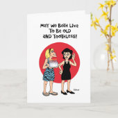 Grappige Kaart voor een lange levensduur (Gele Bloem)