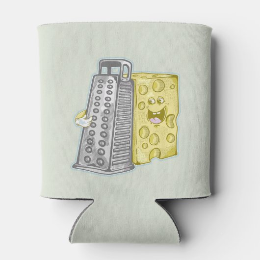 Grappige kaas en kaas rasp blikjeskoeler (Achterkant)