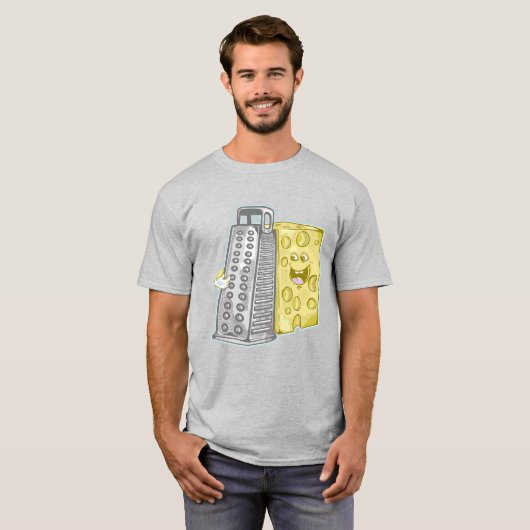 Grappige kaas en kaas rasp t-shirt (Voorkant volledig)