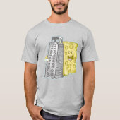 Grappige kaas en kaas rasp t-shirt (Voorkant)