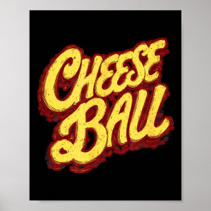 Grappige kaasbal uitspraak grafische kostuum poster