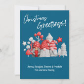 Grappige kabouters kerstgroeten feestdagenkaart (Voorkant)