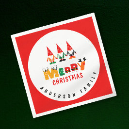 Grappige kabouters speelse lettertypen kleurrijke  servet