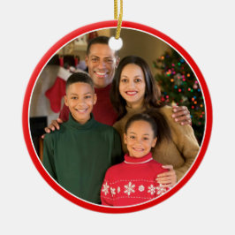 Grappige kabouters Vrolijk Kerstfeest Een Foto Keramisch Ornament