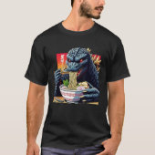 Grappige Kaiju Eten Ramen Japanse Monster Lover Bi T-shirt (Voorkant)