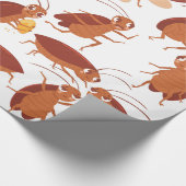 Grappige kakkerlakkeninsect cadeaupapier (Hoek)