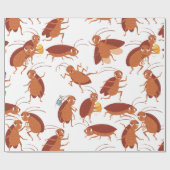 Grappige kakkerlakkeninsect cadeaupapier (Vlak)