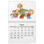 Grappige kalender voor kinderen - Blauwe kinderkal (Mar 2027)