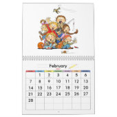 Grappige kalender voor kinderen - Blauwe kinderkal (Feb 2027)