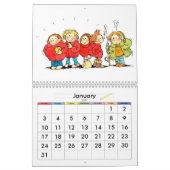 Grappige kalender voor kinderen - Blauwe kinderkal (Jan 2027)