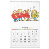 Grappige kalender voor kinderen gepersonaliseerd b (Jan 2026)