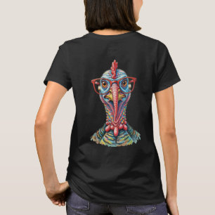 Grappige kalkoen in bril Cartoon Pret T-shirt