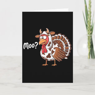 Grappige Kalkoen Koe Dankzeggings Neppe Koe Boer K Kaart